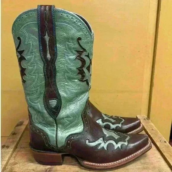 Ariat Women's Rienda Performance Boot 10009552 Brown/Teal Size 6.5 - Picture 6 of 11